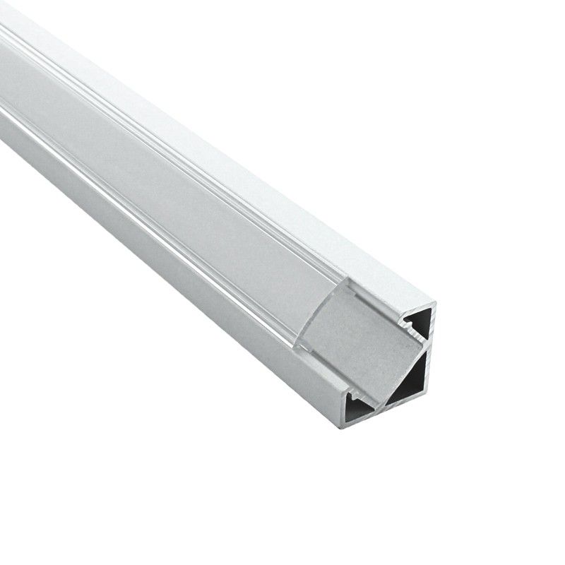 Profilé Aluminium Arrondi d'Angle 1m pour Ruban LED transparent, dl