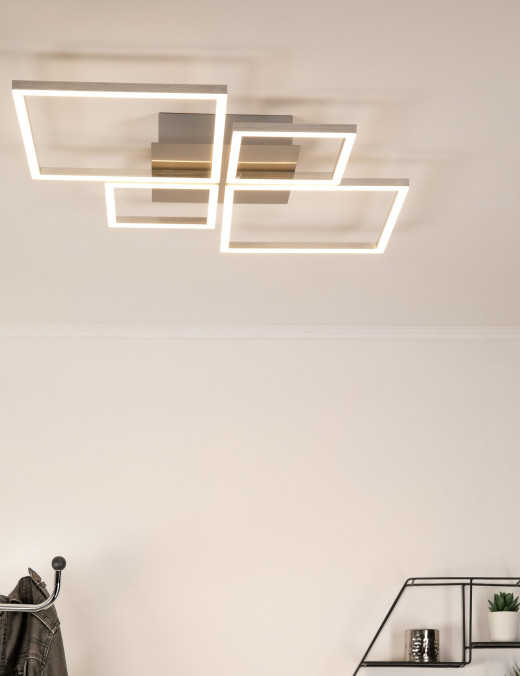 Plafonnier Keria Carrie 4x8w (3000k) 75cm,chrome