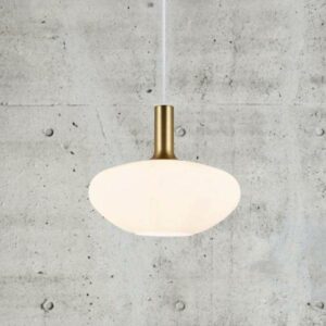 Suspension ALTON (D35) en Métal Effet Laiton et Verre Blanc