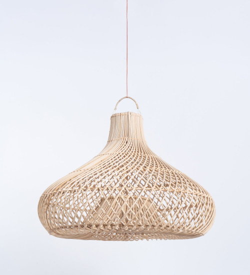 Abat-jour pour suspension Orga,rotin naturel