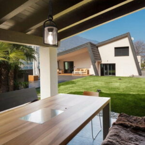 Suspension Extérieur MAYA en Aluminium Anthracite et Verre