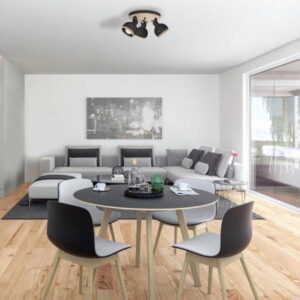 Plafonnier de Spots Oval Black