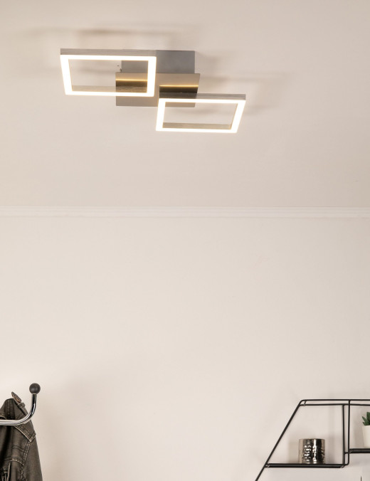 Plafonnier Keria Carrie 2x8w (3000k) 46cm,chrome