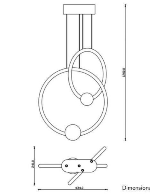 Suspension cascade Laurie Arty 44w (3000k) 44cm,rose/doré – Image 2