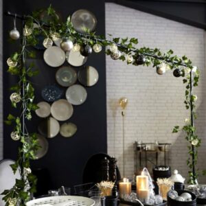 Barre Déco de Table Ajustable Noir