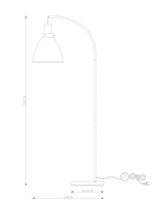 Lampadaire Keria Tanka 1xE27 H155cm,noir/bois – Image 2