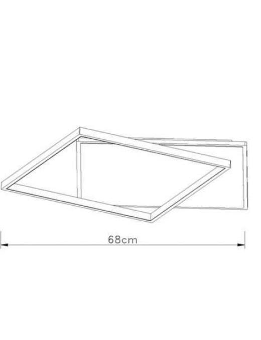 Plafonnier Laurie Grafic 38w dimmable 3000k 68cm, noir/bois – Image 2