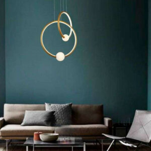 Suspension cascade Laurie Arty 44w (3000k) 44cm,rose/doré