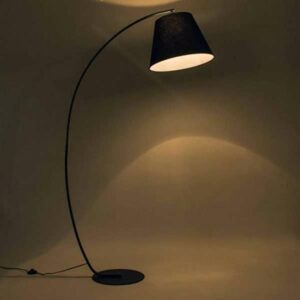 Lampadaire Arc Andrew Noir Mat En Métal