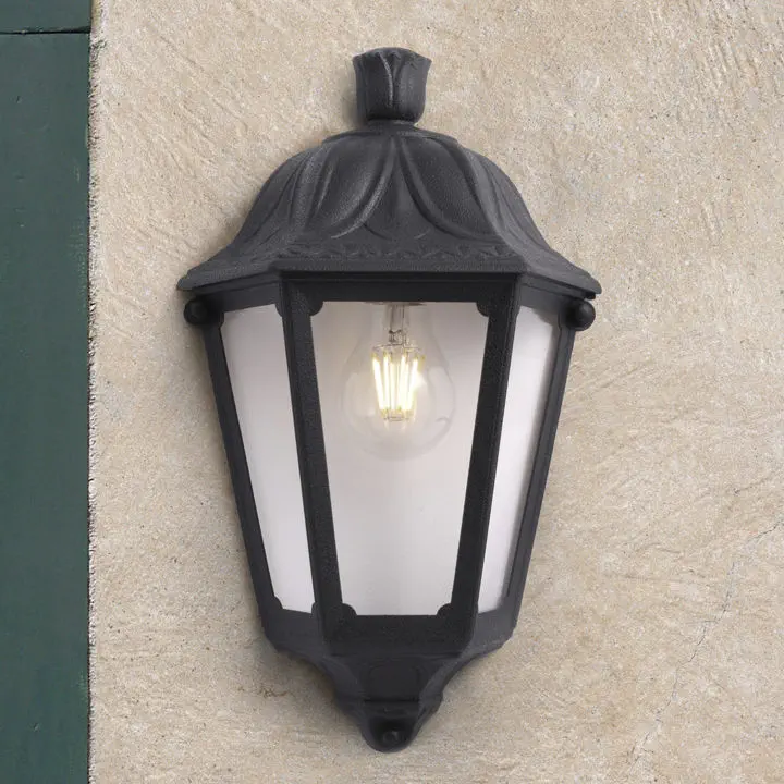Applique Fumagalli murale Iesse 1xE27 IP55,noir – Image 2