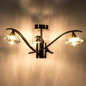 Plafonnier Salon ARVIN Doré en Métal