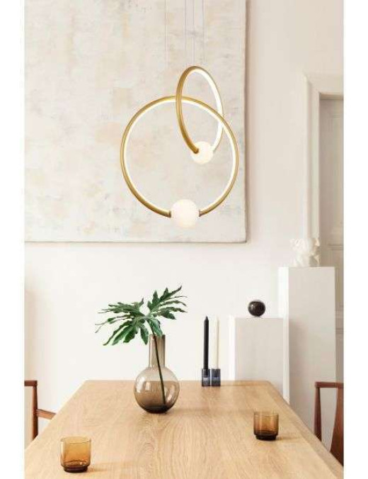 Suspension cascade Laurie Arty 44w (3000k) 44cm,rose/doré – Image 3