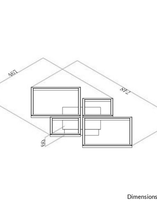Plafonnier Keria Carrie 4x8w (3000k) 75cm,chrome – Image 3