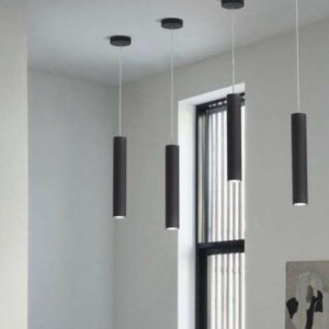 Suspension rond Keria 1xGU10 IP20,noir