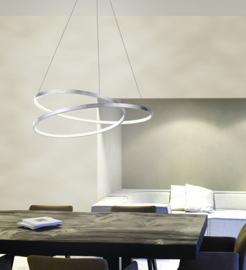 Suspension Paul Neuhaus Symply Dim Roman 40w (3000k) 74cm,argent