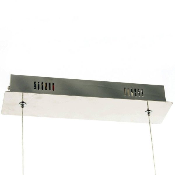 Suspension Design LED COLMAR Argentée en Métal – Image 6