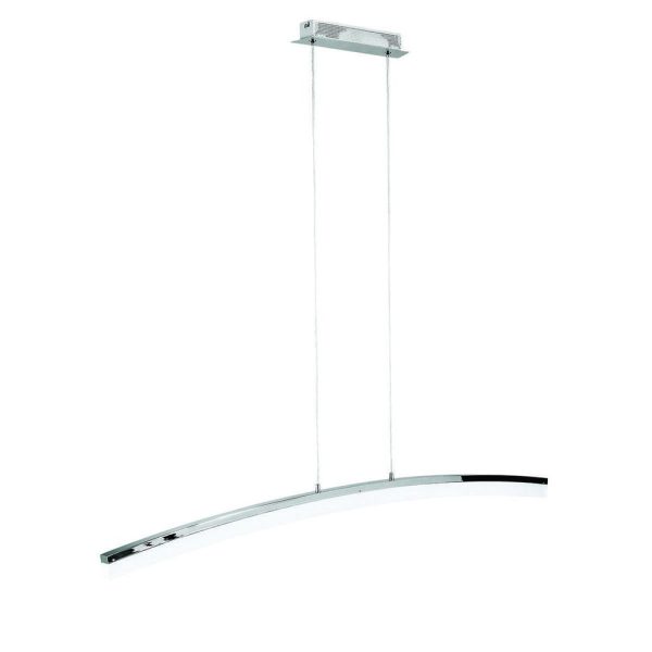 Suspension Design LED COLMAR Argentée en Métal