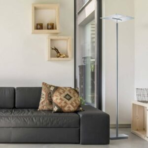 Lampadaire Design LED Dimmable LINA Argenté en Métal
