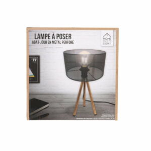 Lampe à Poser Trépied Gris Perforé M4