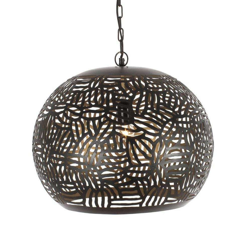 Suspension ABOU noire intérieur doré en métal – Image 3