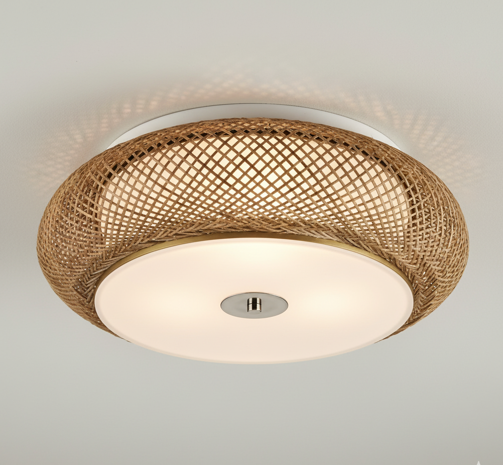 Plafonnier EOLI (D40cm) en bambou naturel