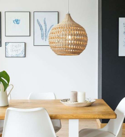 Suspension Keria Fuga 1xE27 36cm,naturel