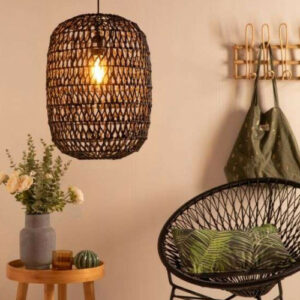 Suspension Keria Bora 30cm 1xE27 IP20,corde noir