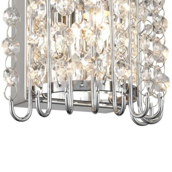 Lampadaire PAMPS en métal chrome et pampilles en cristal – Image 2