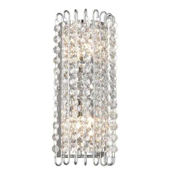 Lampadaire PAMPS en métal chrome et pampilles en cristal – Image 5