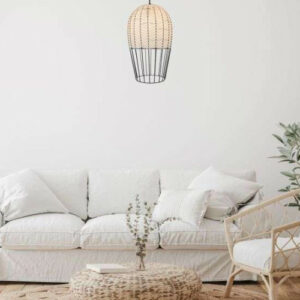 Suspension Sampa Joya 1xE27 25cm,noir/naturel