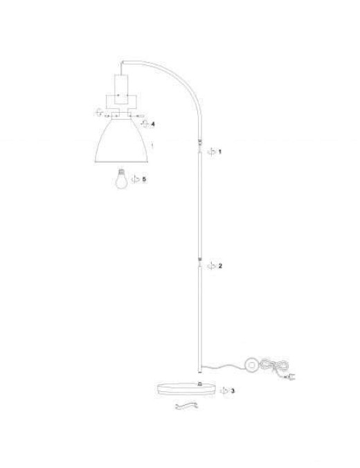 Lampadaire Keria Tanka 1xE27 H155cm,noir/bois – Image 3