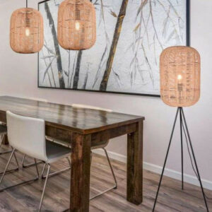 Lampadaire Trio Runa 1xE27 H150cm,naturel