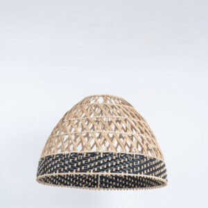 Abat-jour pour suspension Blura 61cm,rotin naturel/noir