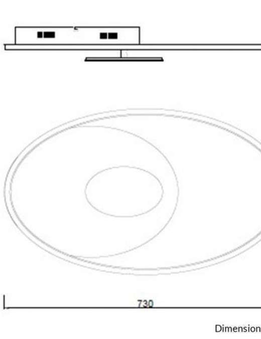 Plafonnier led Keria Hole 36w 3000K 72cm,argent – Image 3