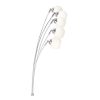 Lampadaire orientable OSLO argenté et blanc et métal et verre – Image 2