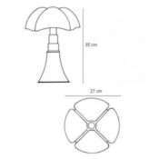 Lampe MINI PIPISTRELLO LED dimmable exclu bleu ardoise – Image 5