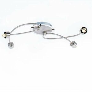 Plafonnier spot REMIX(4) argenté en métal