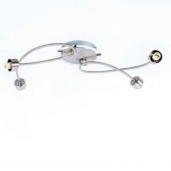 Plafonnier spot REMIX(4) argenté en métal – Image 4