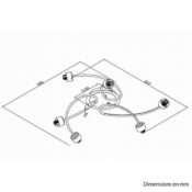 Plafonnier spot REMIX(6) argenté en métal – Image 2