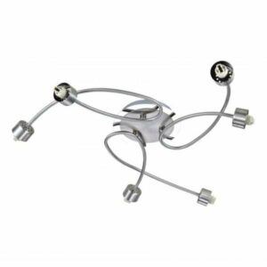 Plafonnier spot REMIX(6) argenté en métal