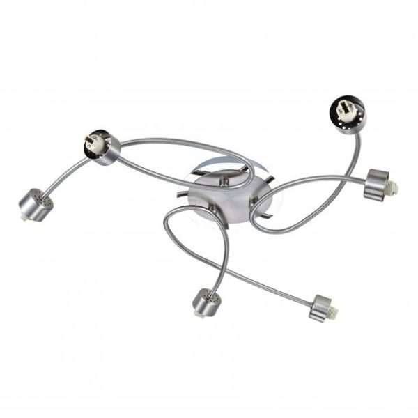 Plafonnier spot REMIX(6) argenté en métal