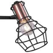 Réglette 2 spots orientables HARLOW noire et cuivrée en métal – Image 2