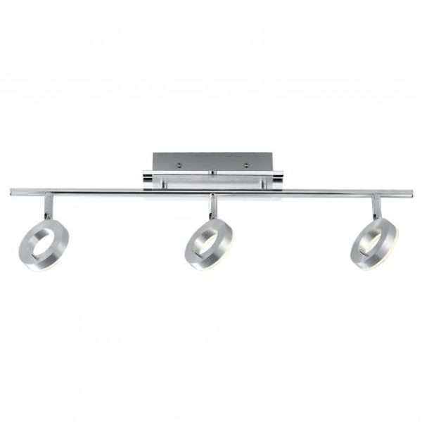 Réglette 3 spots orientables LED SDB FLOSS argentée en aluminium – Image 2