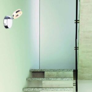 Spot Led orientable COLUMBUS argenté en métal