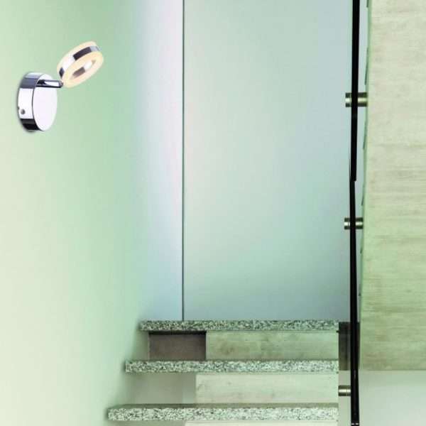 Spot Led orientable COLUMBUS argenté en métal