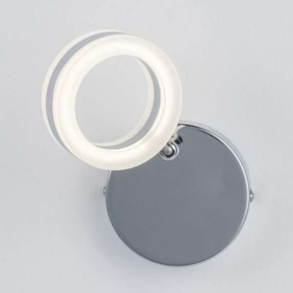 Spot Led orientable COLUMBUS argenté en métal – Image 3