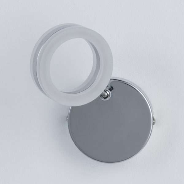 Spot Led orientable COLUMBUS argenté en métal – Image 4