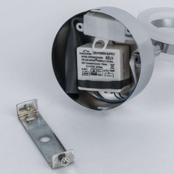 Spot Led orientable COLUMBUS argenté en métal – Image 5