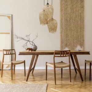 Suspension cascade VAYLA en bambou naturel