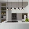 Suspension design COCKTAIL (5x40W) en métal noir et bois – Image 3